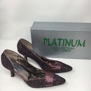 Platinum Collection by Jade Purple  Glitter Satin